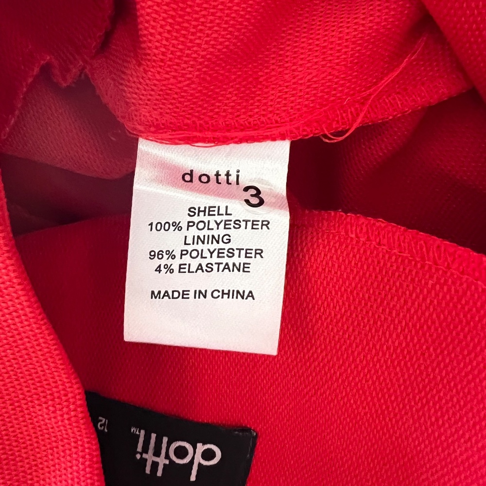 Hot Red Wide Leg Pants Dotti Size 12 - Picture 5 of 5